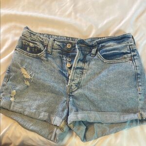 Women's Light Blue Denim Shorts